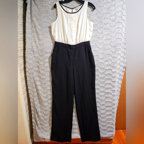 LOFT Pants - LOFT Chic Black and White Jumpsuit Medium 8